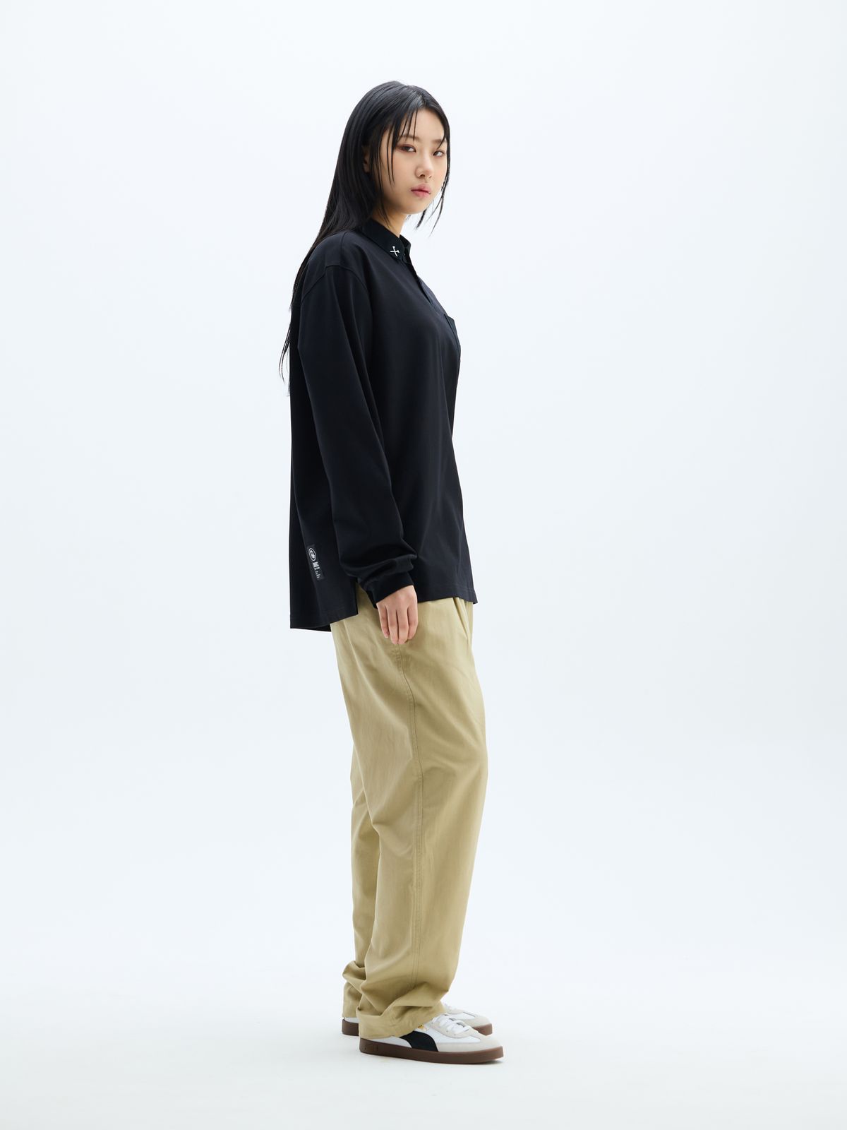 제이미웨스트(JAMIE WEST) 우븐 포켓포인트 카라 티셔츠 (화이트)