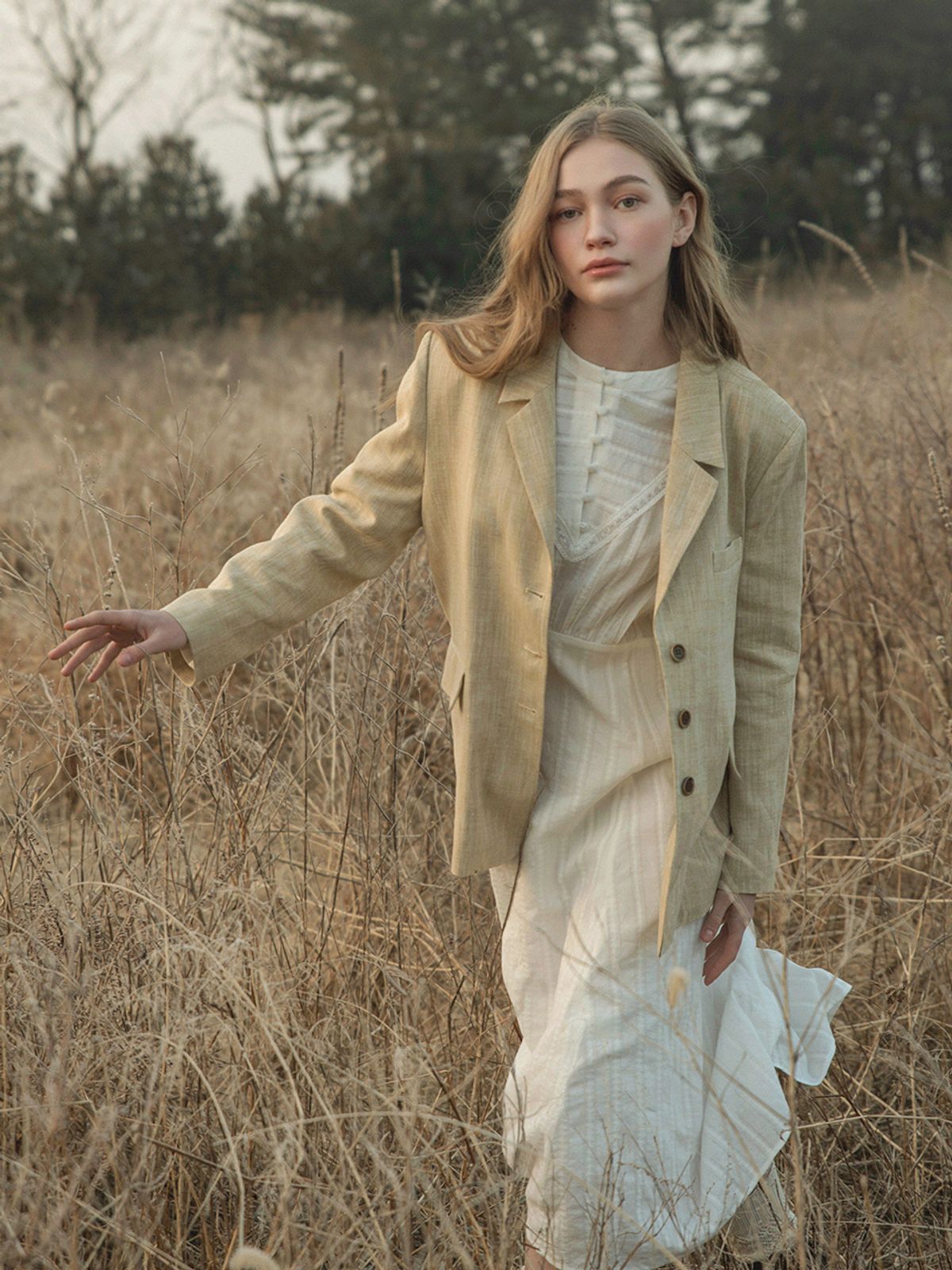 르니나(LENINA) BIANA shirring laced dress_WHITE