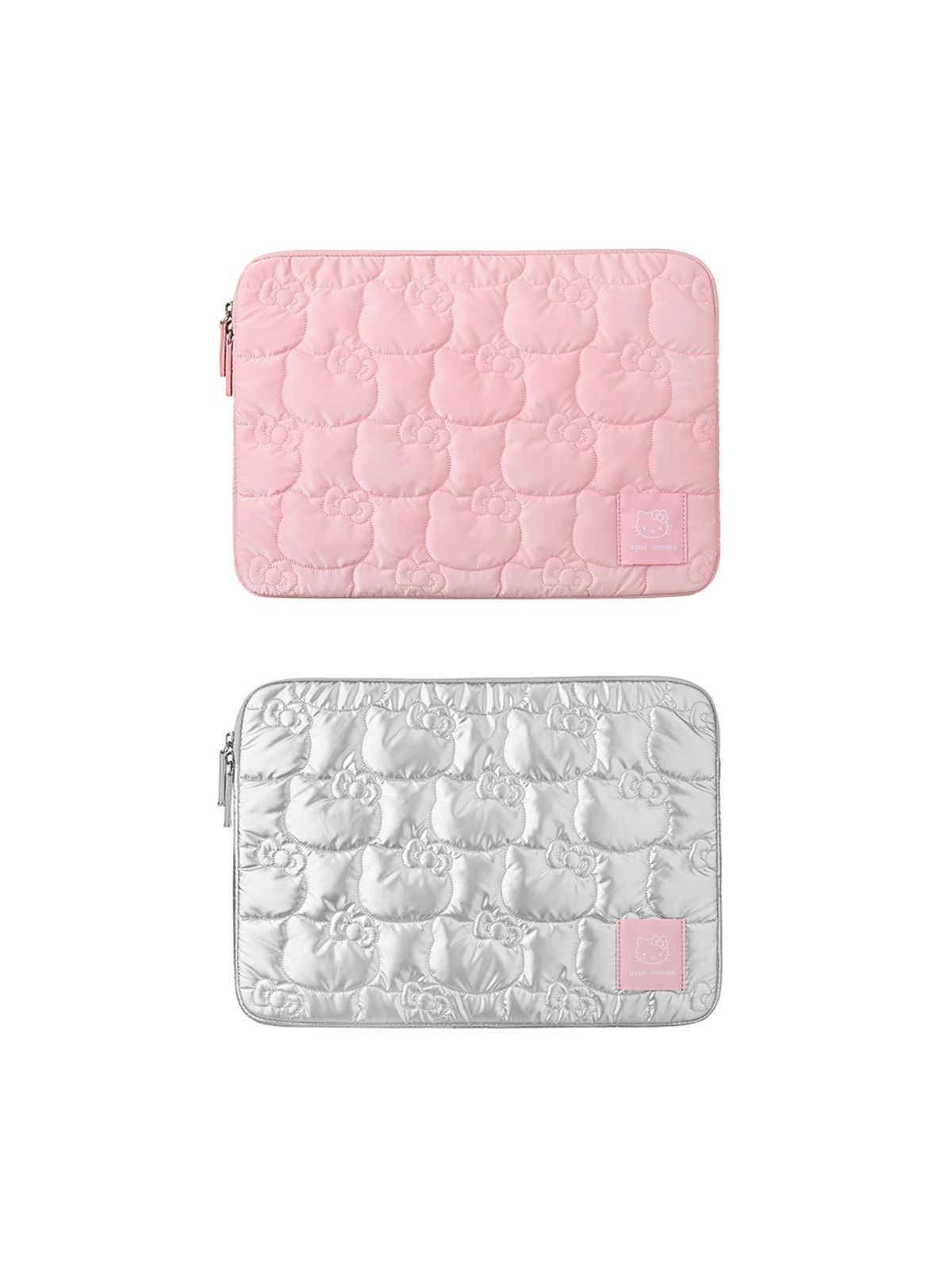 하이칙스(HIGH CHEEKS) Hello Kitty Padded Notebook Pouch (Pink/Silver)_HC2511PC001O