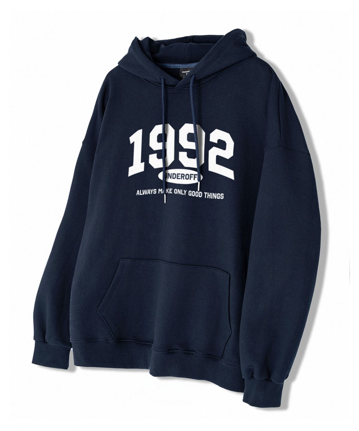 언더오프(UNDEROFF) 오버핏 스웨트 후디 1992아치 그레이