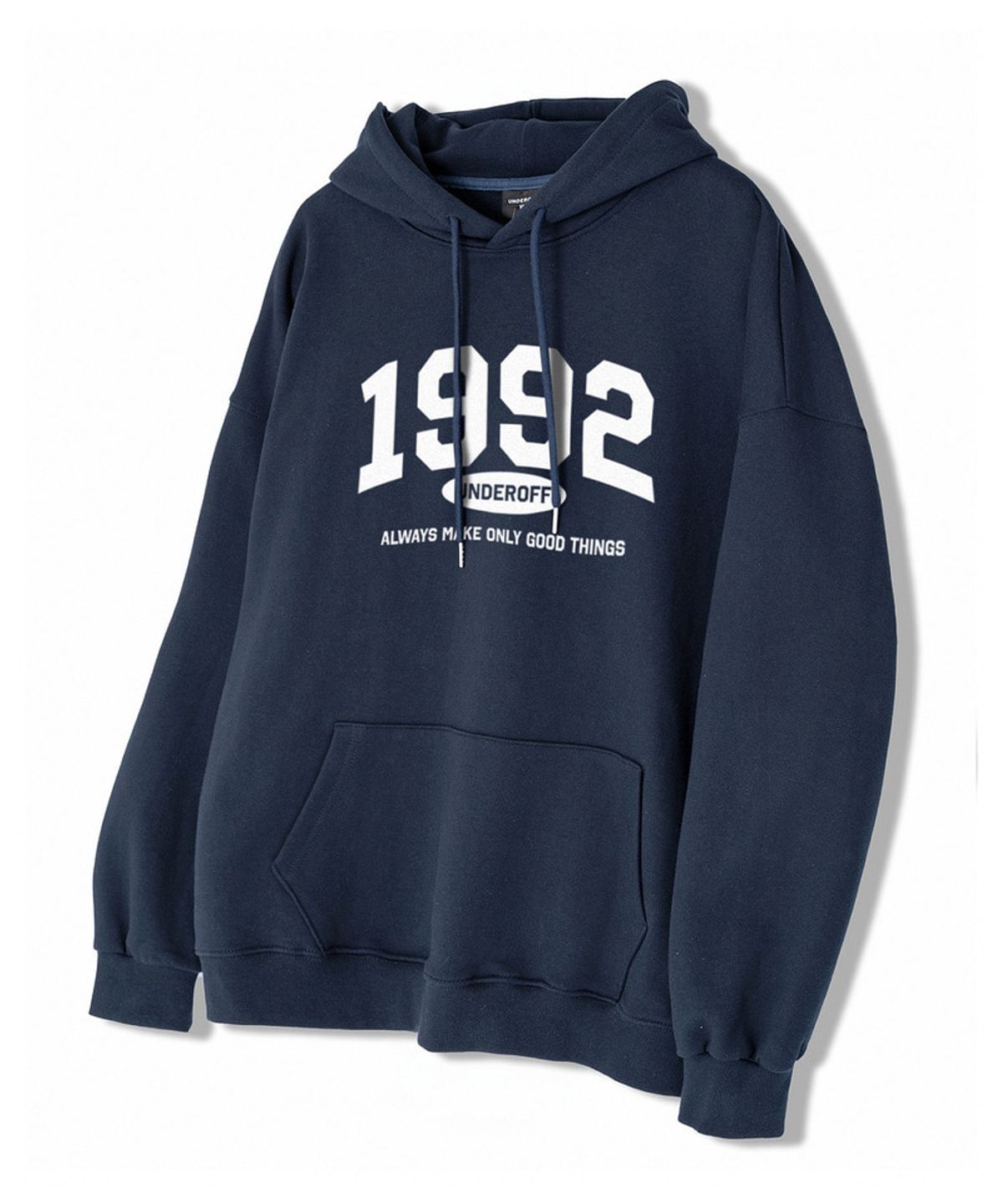 언더오프(UNDEROFF) 오버핏 스웨트 후디 1992아치 블랙