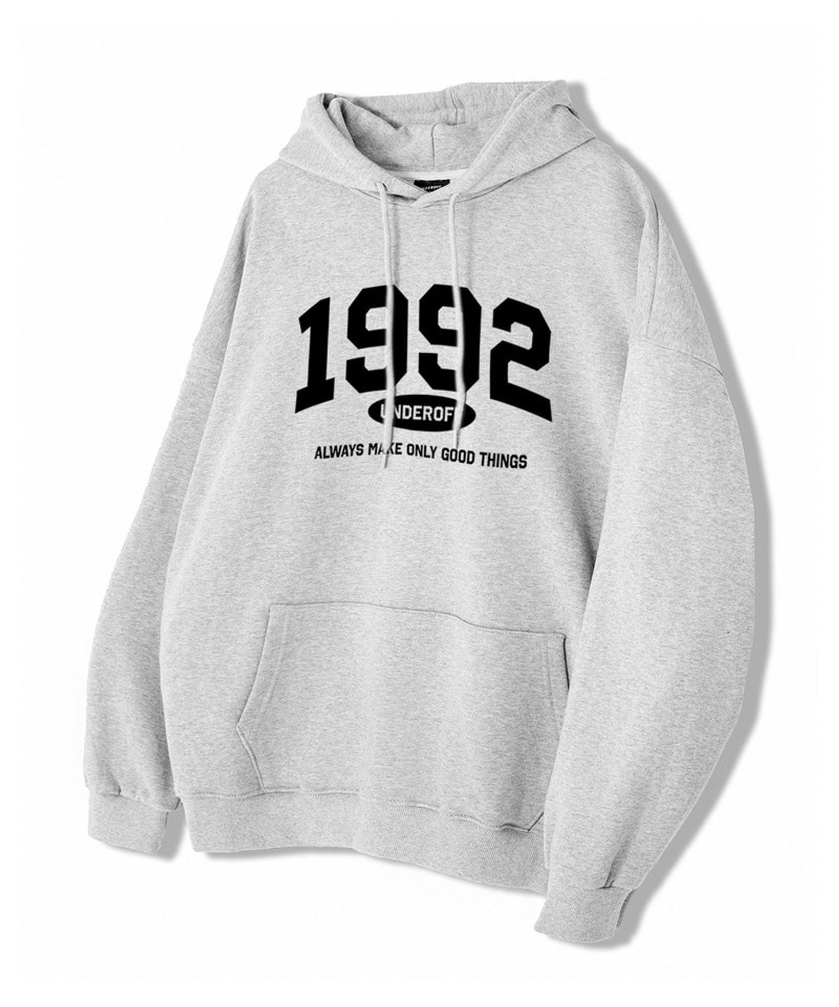 언더오프(UNDEROFF) 오버핏 스웨트 후디 1992아치 블랙