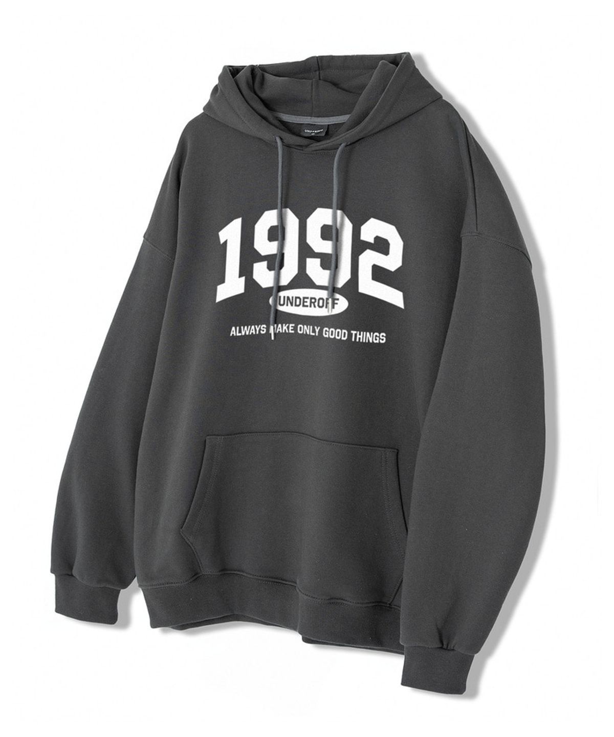 언더오프(UNDEROFF) 오버핏 스웨트 후디 1992아치 블랙