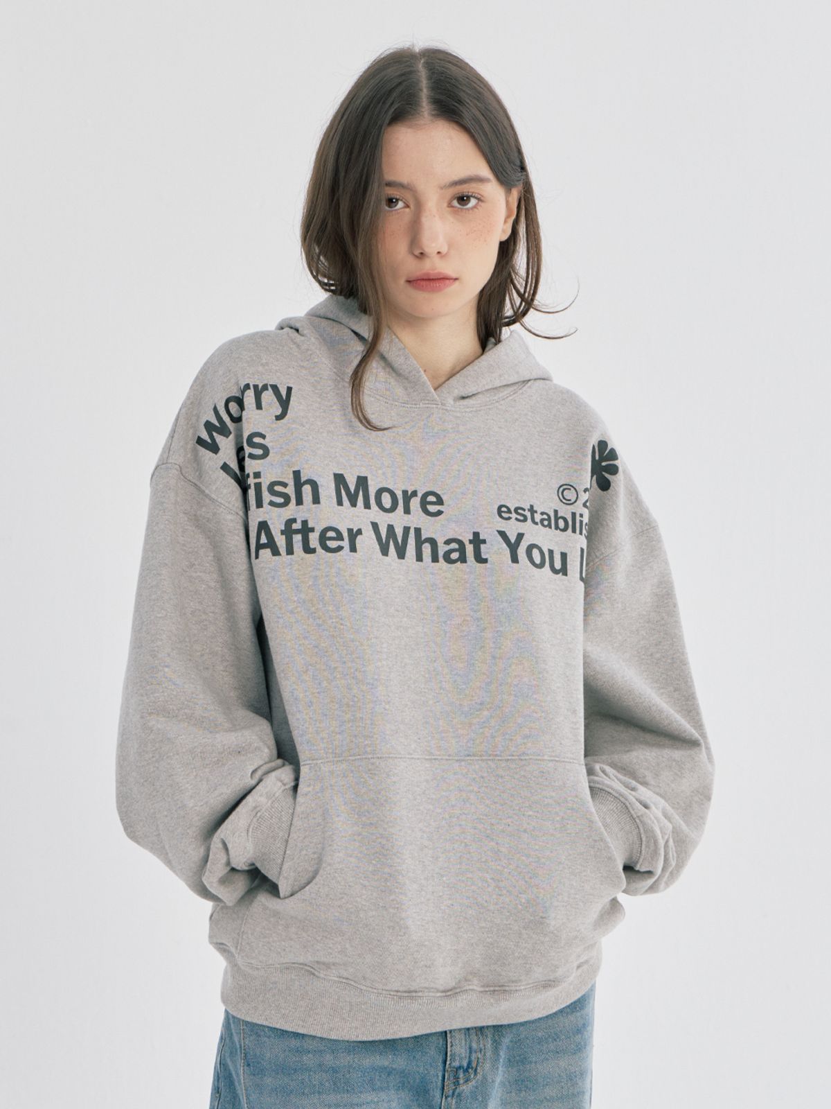 오피쉬(OAFISH) WORRY LESS HOODIE, MELANGE