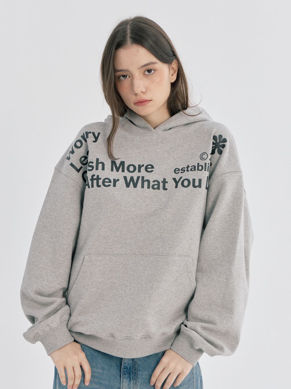 오피쉬(OAFISH) WORRY LESS HOODIE, MELANGE
