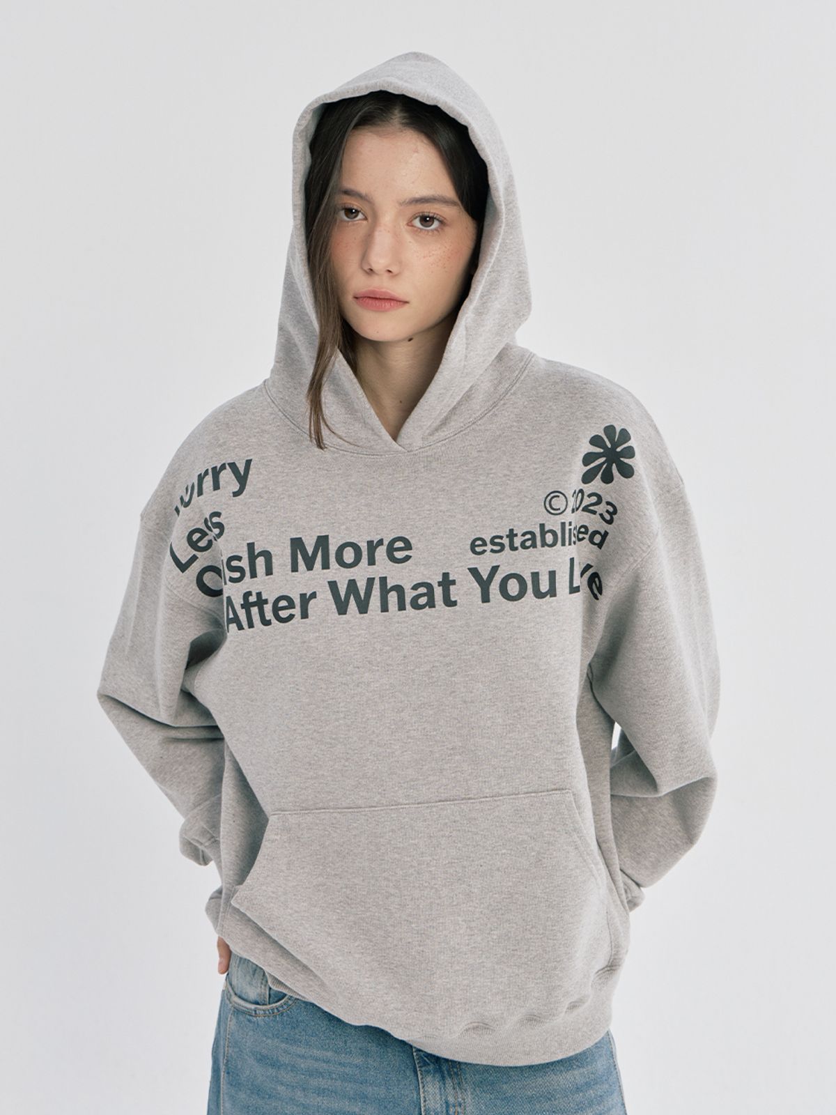 오피쉬(OAFISH) WORRY LESS HOODIE, MELANGE