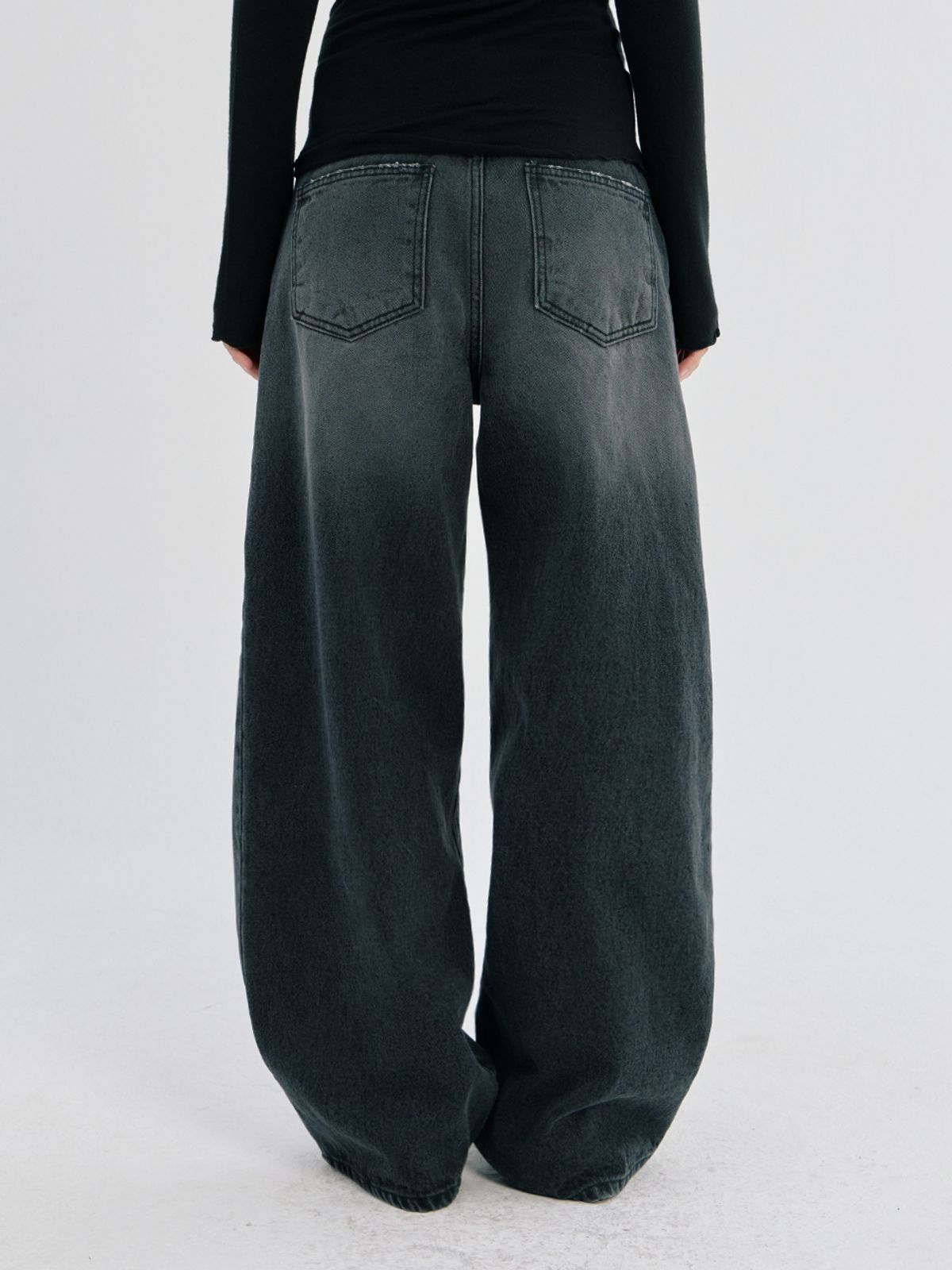오피쉬(OAFISH) SIDE TUCK DENIM PANTS, BLACK