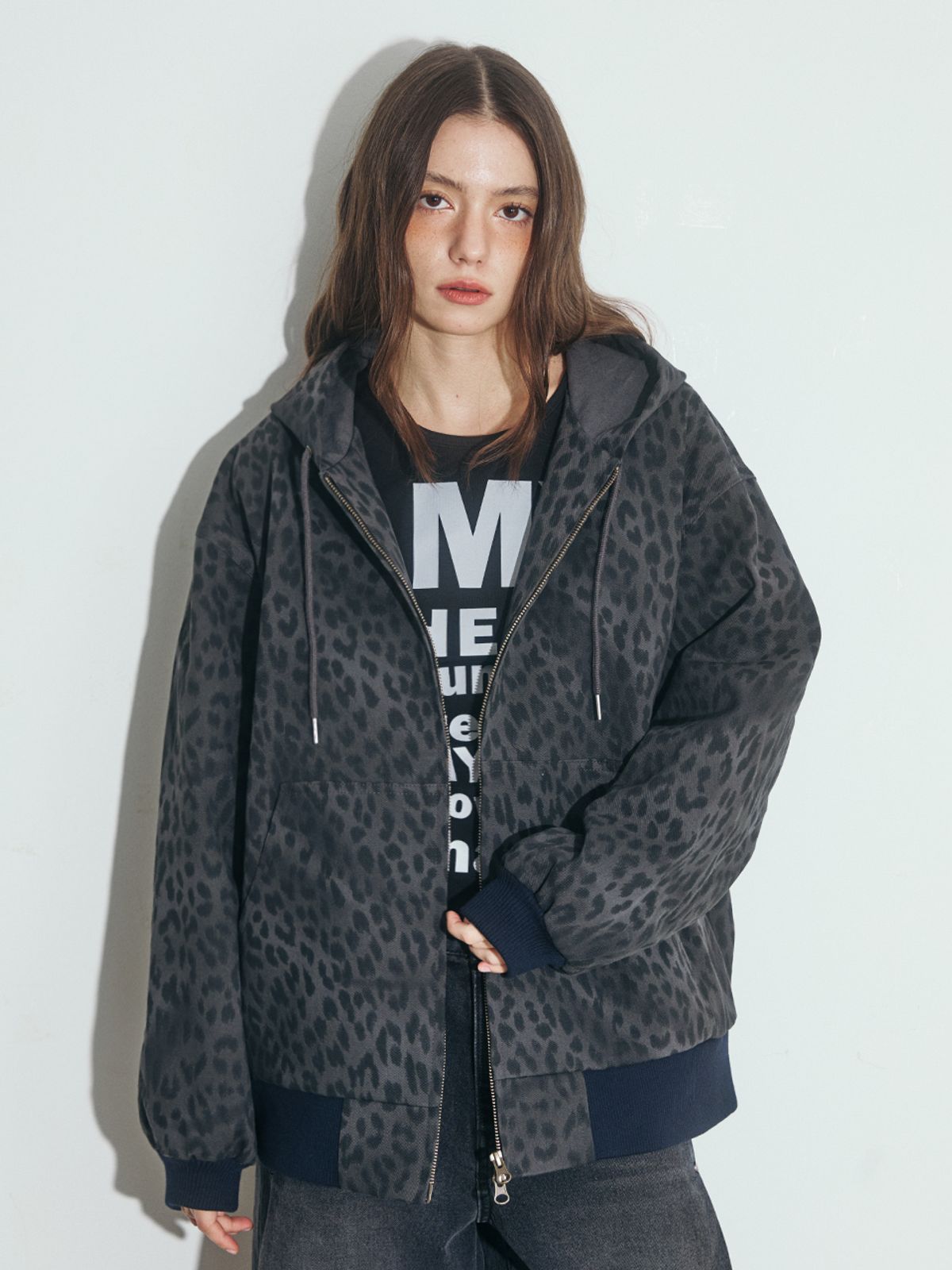 오피쉬(OAFISH) LEOPARD WORK HOOD JACKET, CHARCOAL