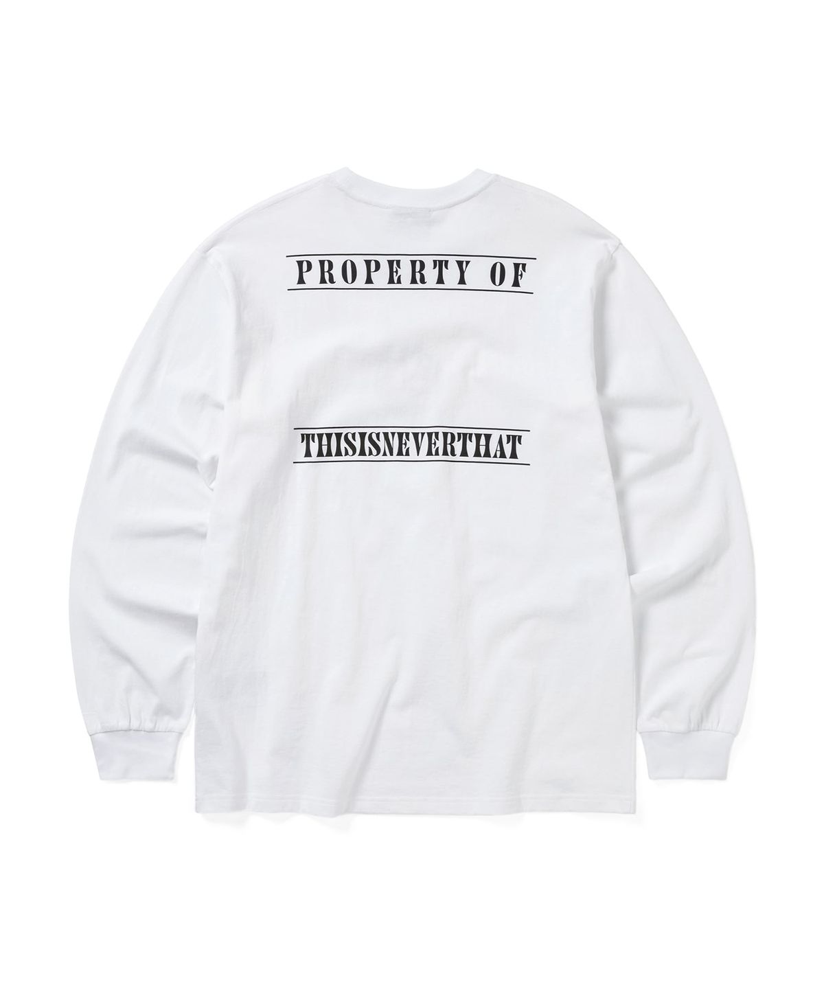 디스이즈네버댓(THISISNEVERTHAT) Monogram L/S Tee White