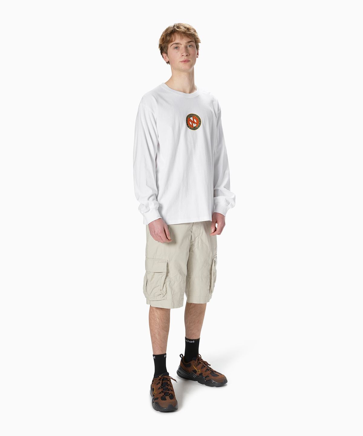 디스이즈네버댓(THISISNEVERTHAT) Monogram L/S Tee White