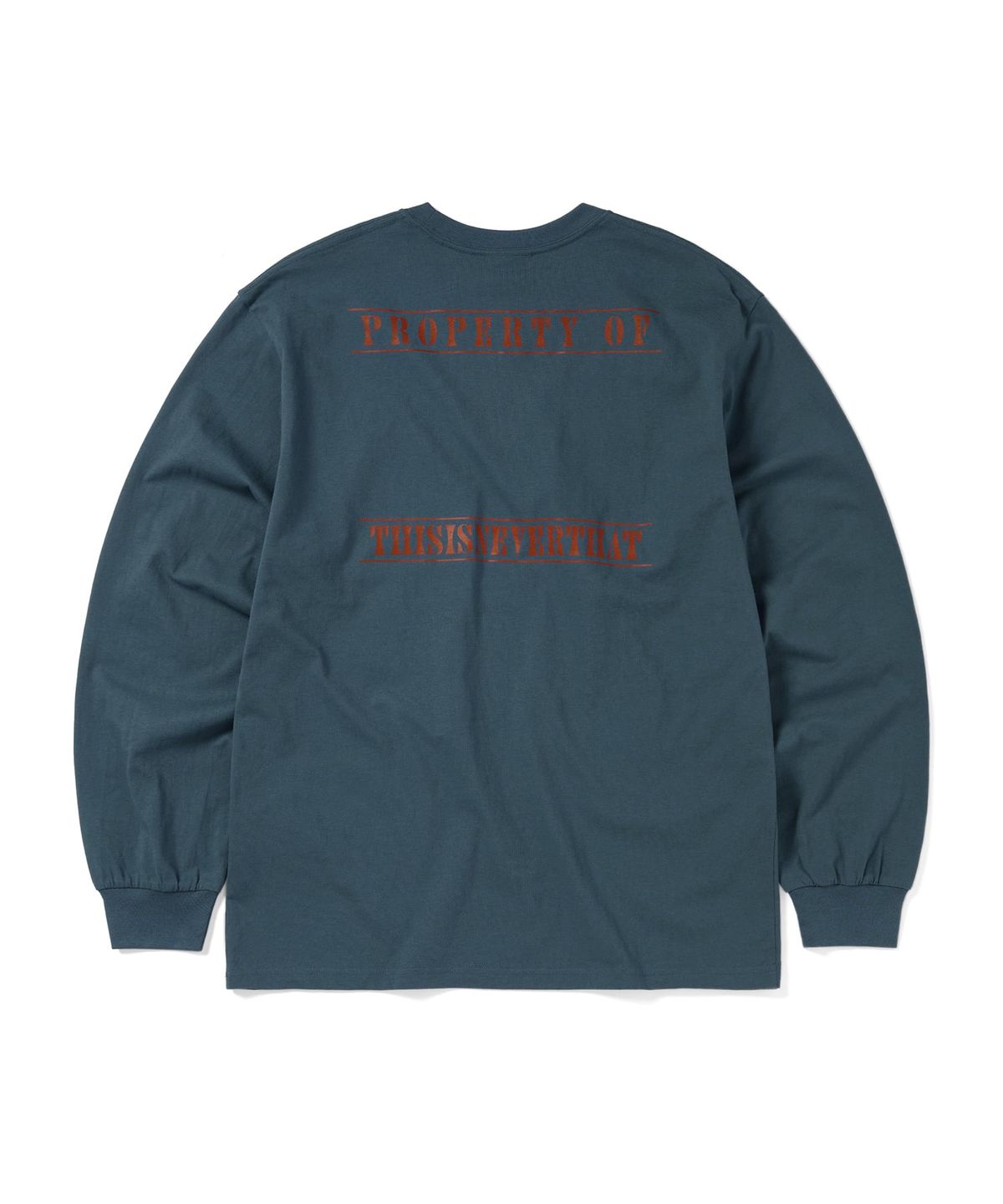 디스이즈네버댓(THISISNEVERTHAT) Monogram L/S Tee Light Navy