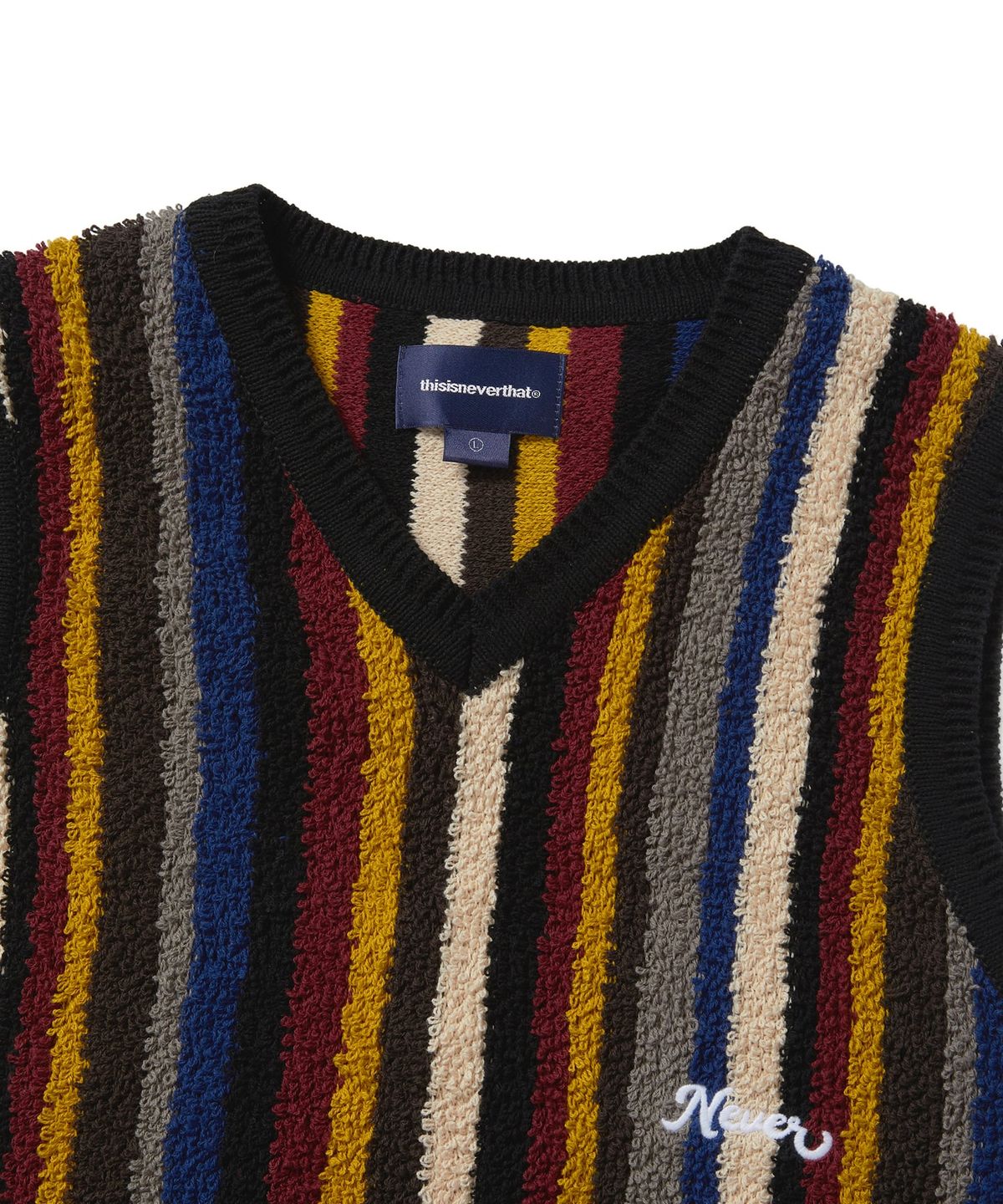 디스이즈네버댓(THISISNEVERTHAT) Striped Knit Vest Black