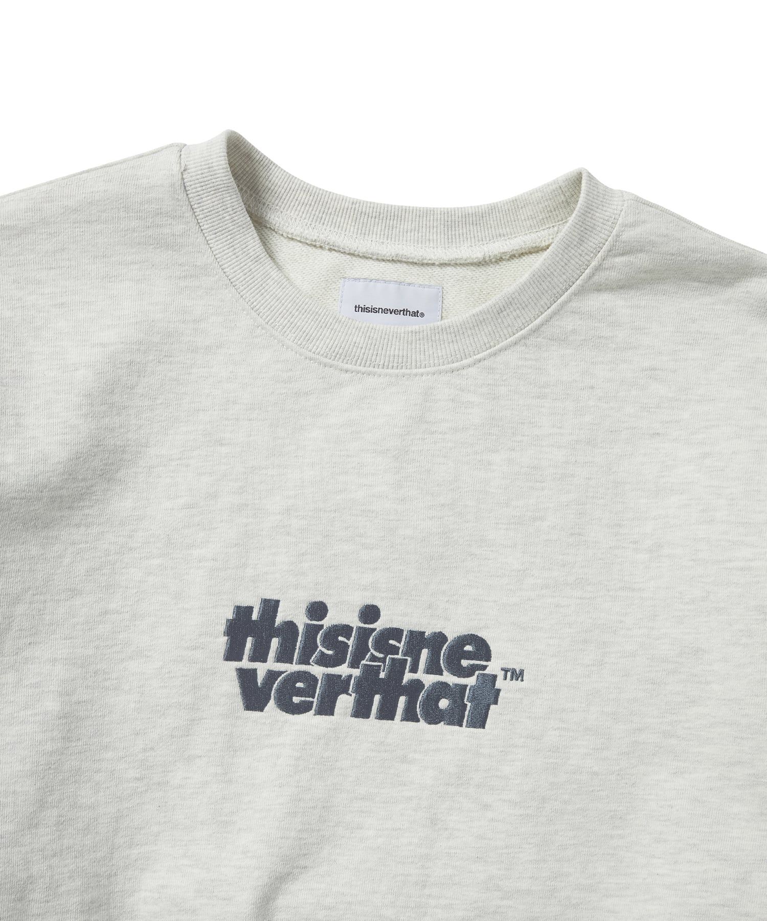 MUSINSA公式 | thisisneverthat (SS25) OL-Logo Crewneck Oatmeal