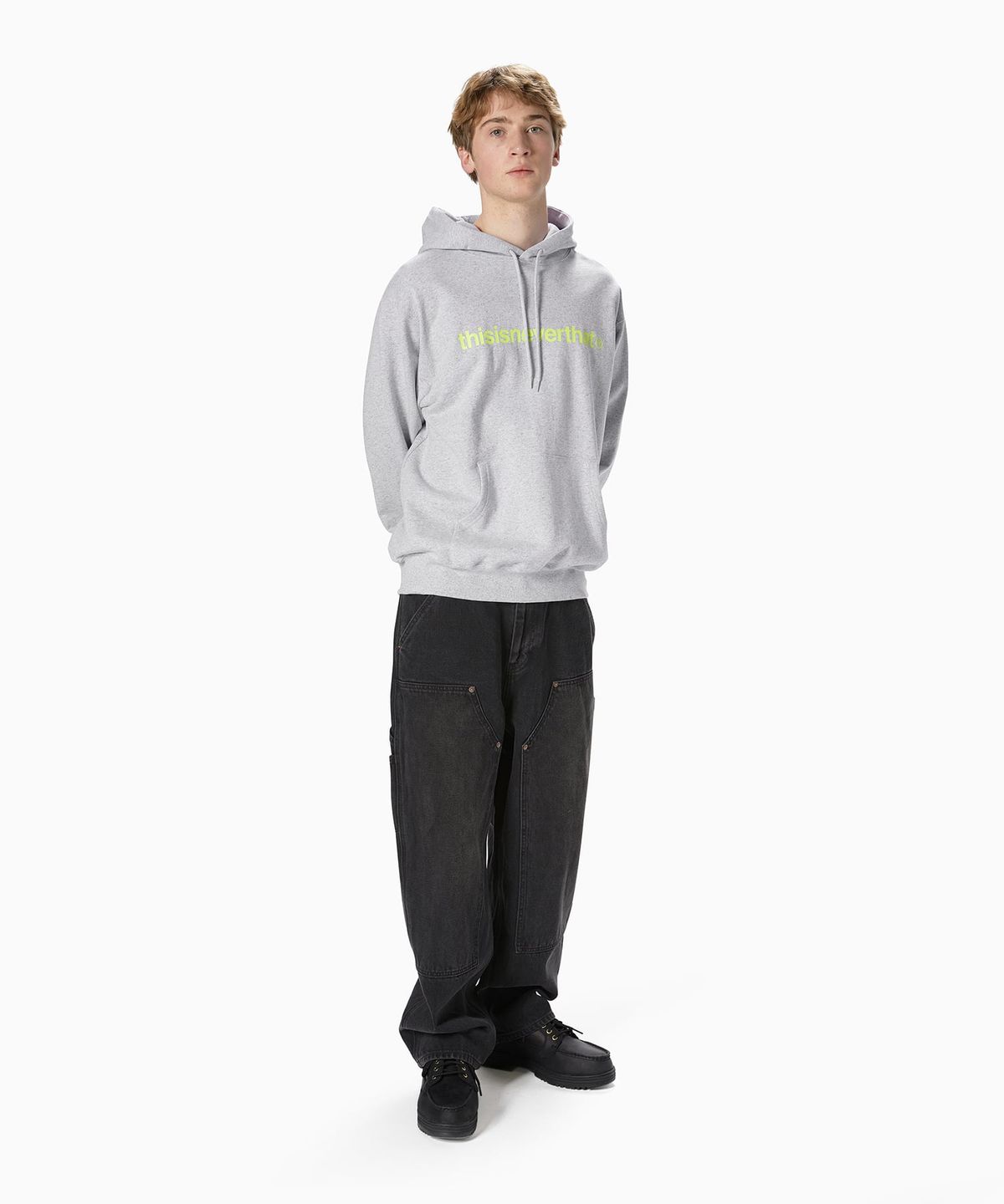 디스이즈네버댓(THISISNEVERTHAT) (SS25) T-Logo LT Hoodie Heather Grey