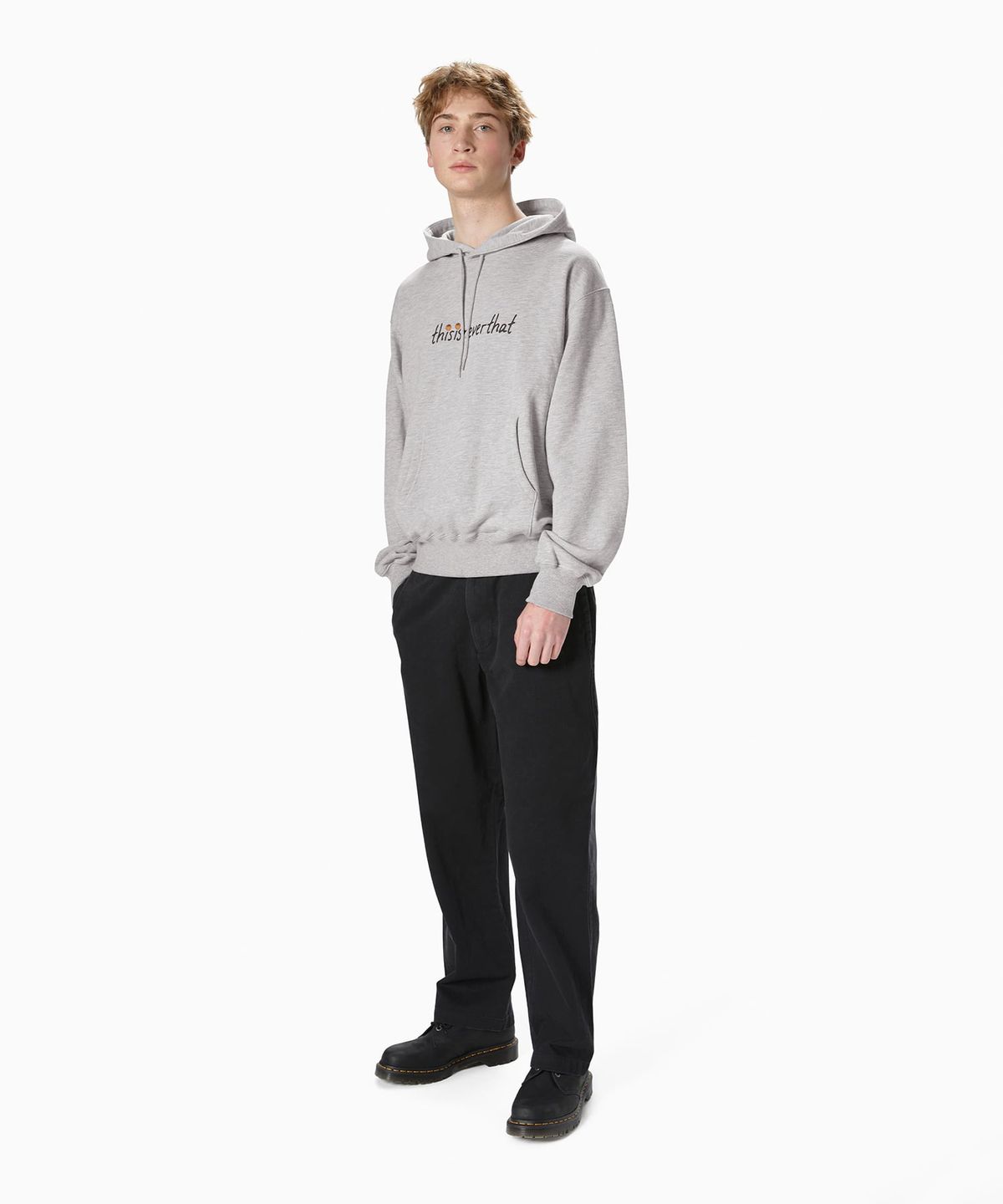 디스이즈네버댓(THISISNEVERTHAT) Dunk Hoop Hoodie Heather Grey