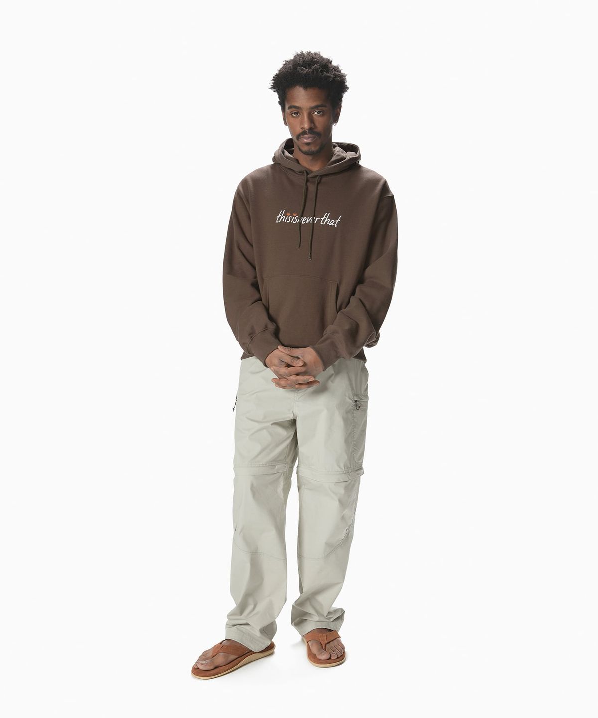 디스이즈네버댓(THISISNEVERTHAT) Dunk Hoop Hoodie Brown