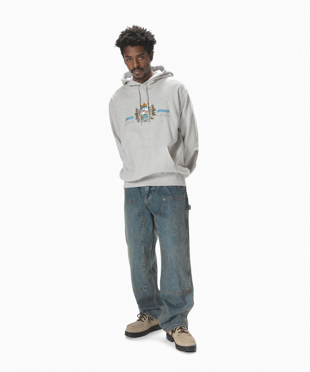 디스이즈네버댓(THISISNEVERTHAT) Crest Hoodie Heather Grey