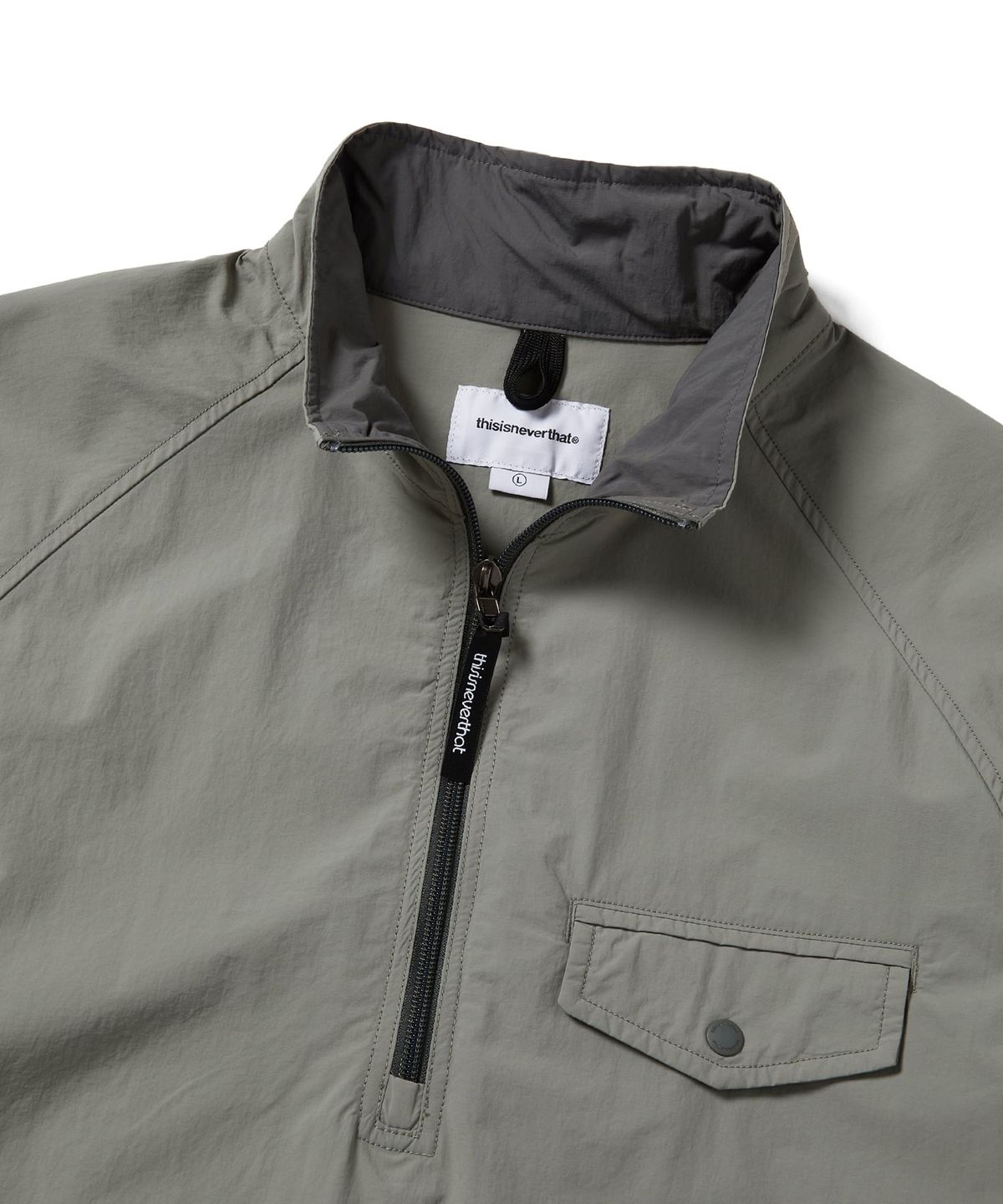 디스이즈네버댓(THISISNEVERTHAT) Half Zip Sports Pullover Grey
