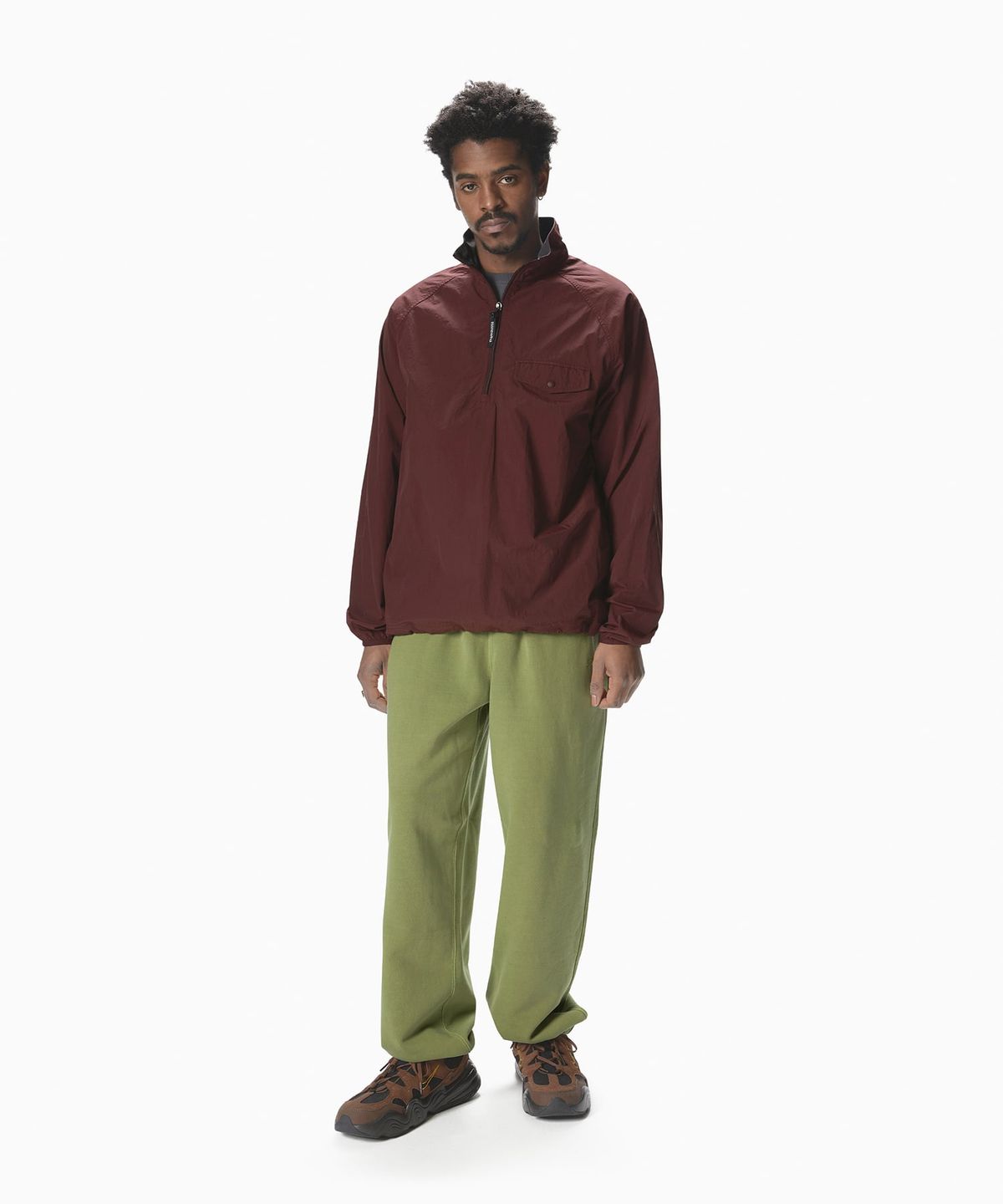 디스이즈네버댓(THISISNEVERTHAT) Half Zip Sports Pullover Burgundy