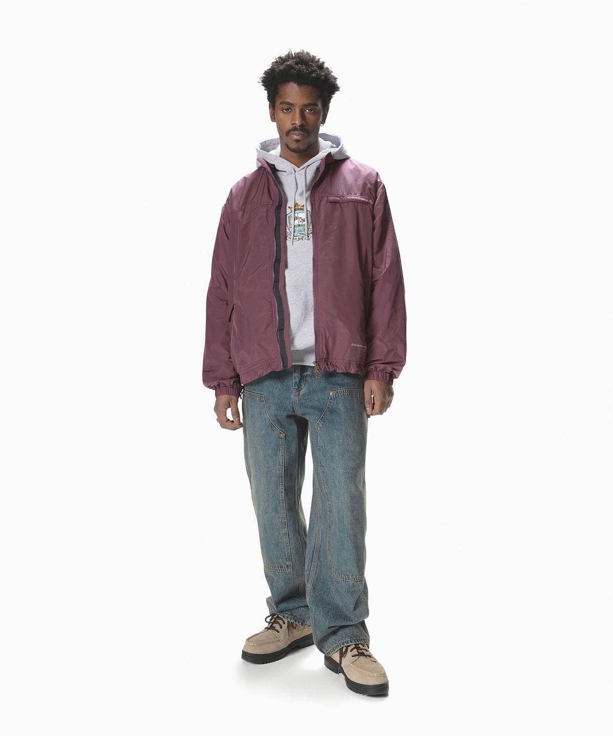 디스이즈네버댓(THISISNEVERTHAT) SP-Logo Warm Up Jacket Plum