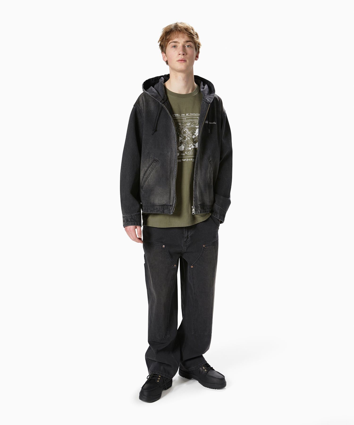 MUSINSA | thisisneverthat® Washed Carpenter Jacket Black