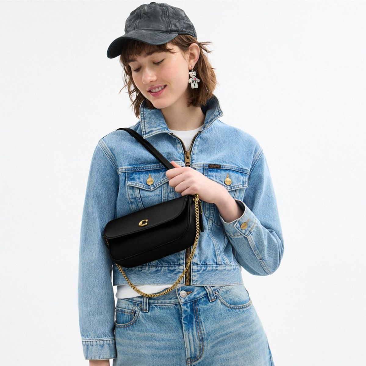 코치(COACH) 브룩 플랩 체인 백 CAN90 B4/BK