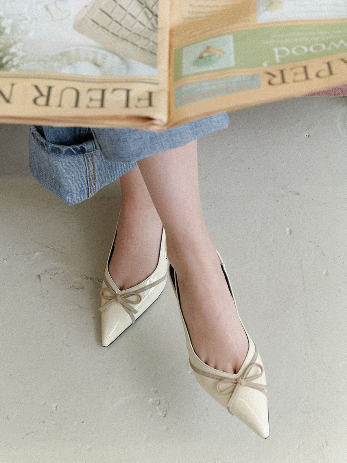 더조히(THE JOHI) Pin Ribbon Slingback_5 COLORS_3CM_5CM