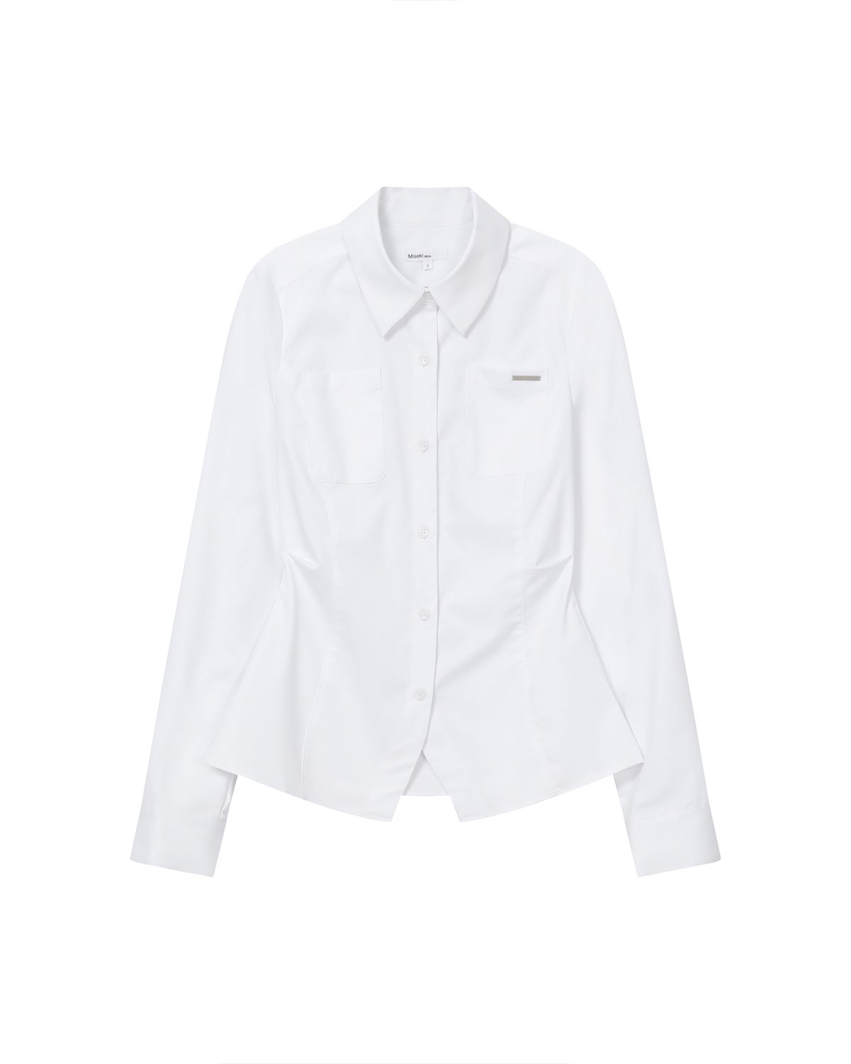 ◆MISEKI SEOUL◆ Pocket shirts one piece WHITE MSK252OP04WH ◇MISEKI SEOUL◇ Pocket shirts one piece WHITE MSK252OP04WH
