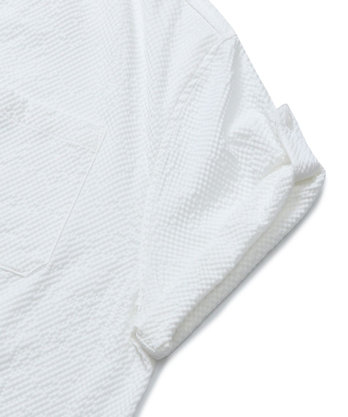 커넥트킨록(CONNECT KINLOCH) 루즈핏 시어서커 반팔셔츠 (화이트)