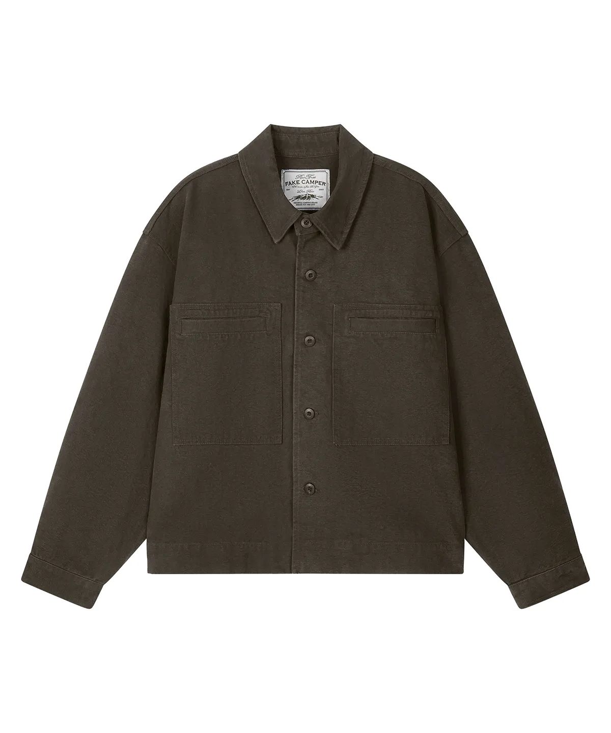 페이크캠퍼(FAKE CAMPER) 650g 헤비 트윌 피그먼트 워크자켓 [BROWN]