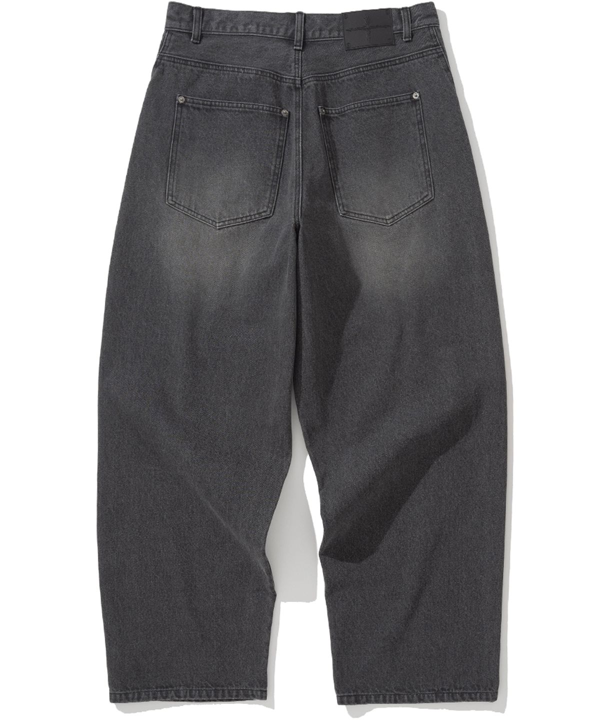 낫포너드(NOT4NERD) Curved Semi Wide Denim Pants - Black