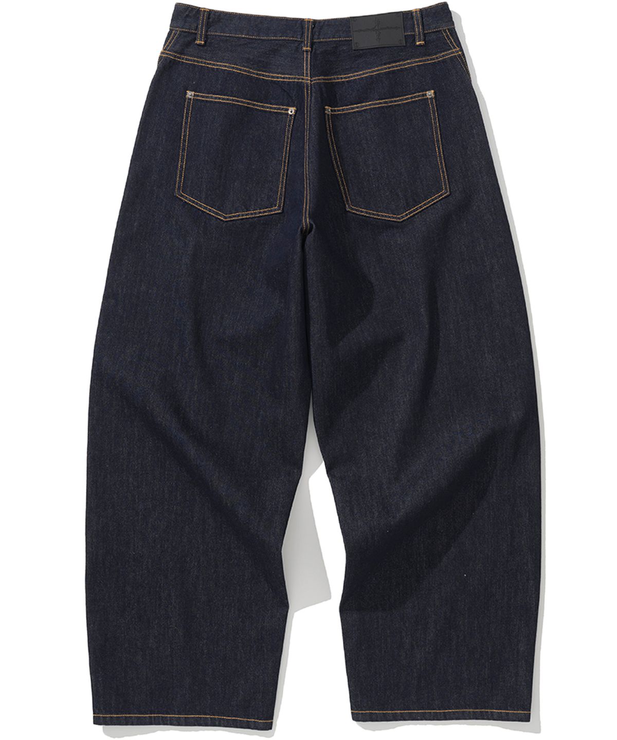 낫포너드(NOT4NERD) Curved Semi Wide Denim Pants - Deep Indigo