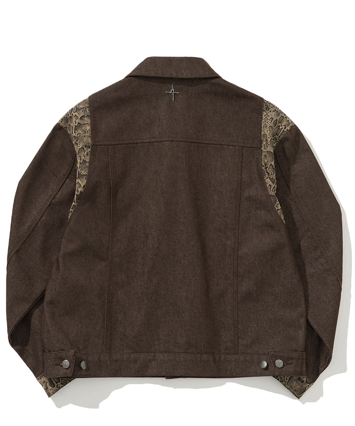 낫포너드(NOT4NERD) Python Layered Denim Jacket - Brown