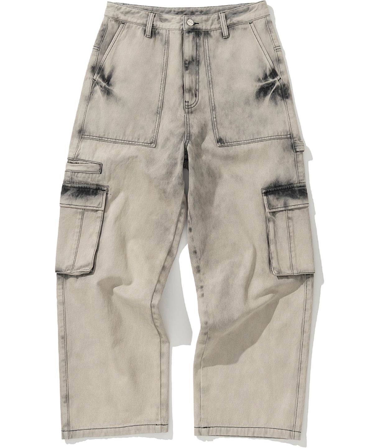 낫포너드(NOT4NERD) Fatigue Cargo Denim Pants - Beige