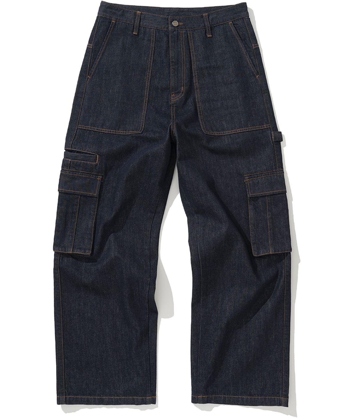 낫포너드(NOT4NERD) Fatigue Cargo Denim Pants - Deep Indigo