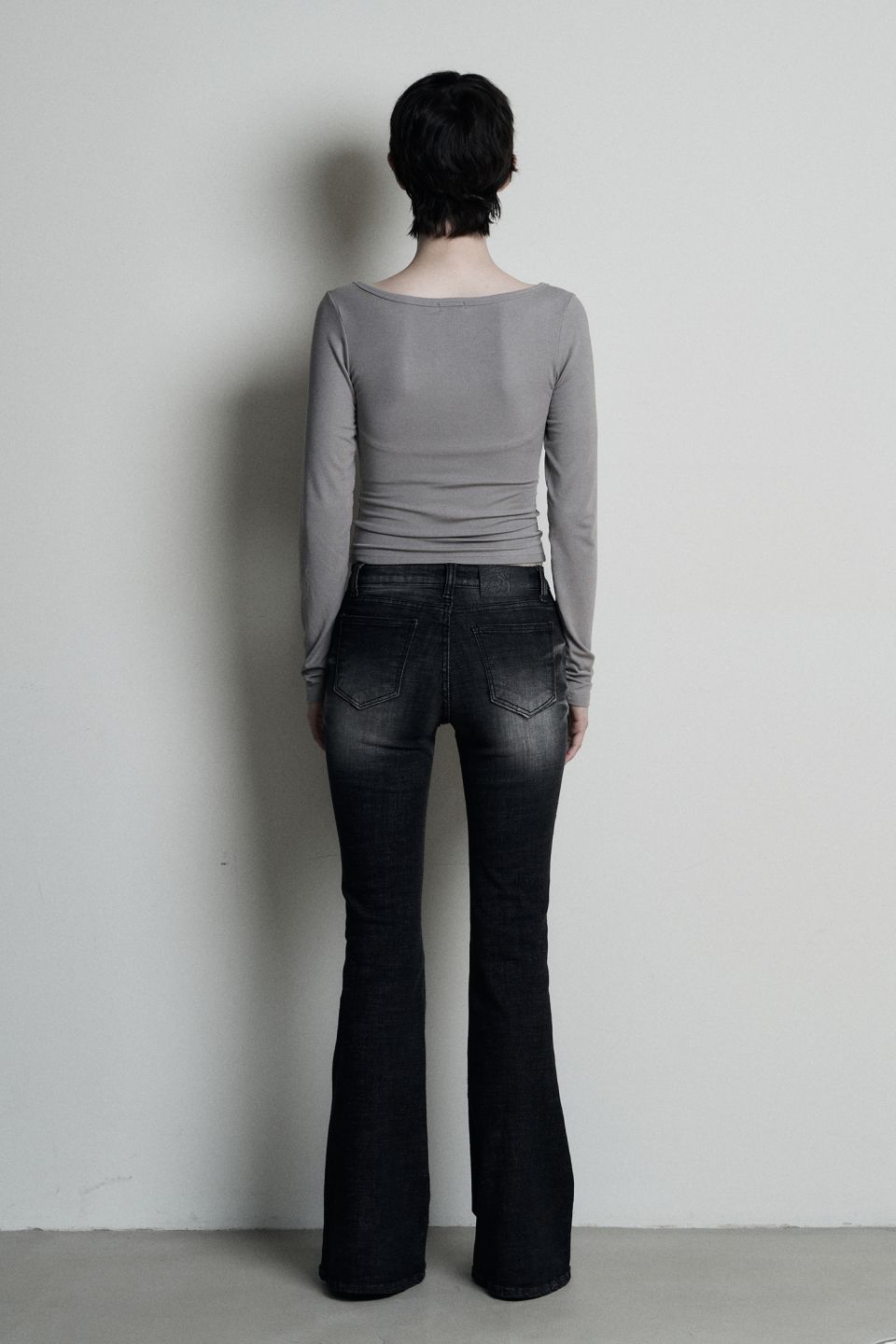 MUSINSA公式 | SYNERJYN CAT WASHING DENIM PANTS BLACK