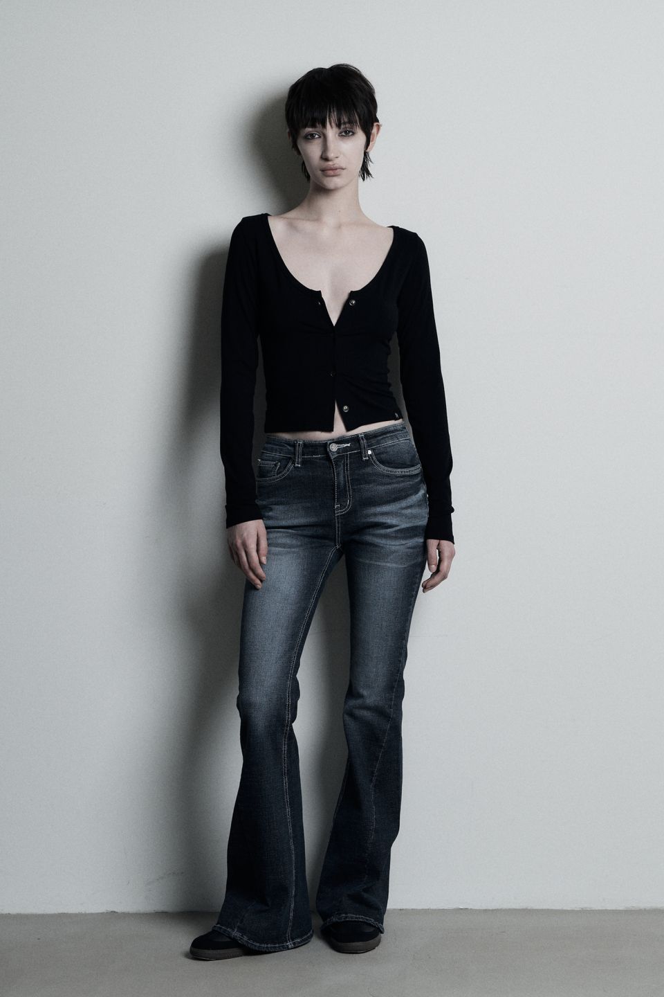 MUSINSA公式 | SYNERJYN CAT WASHING DENIM PANTS DEEP BLUE