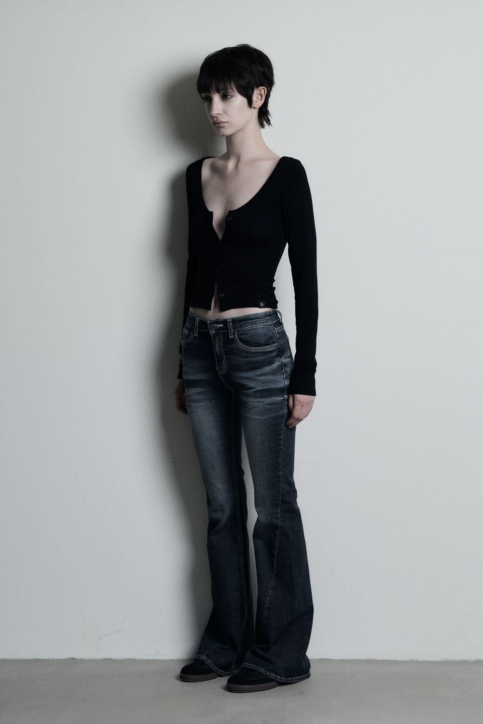 MUSINSA | SYNERJYN CAT WASHING DENIM PANTS DEEP BLUE