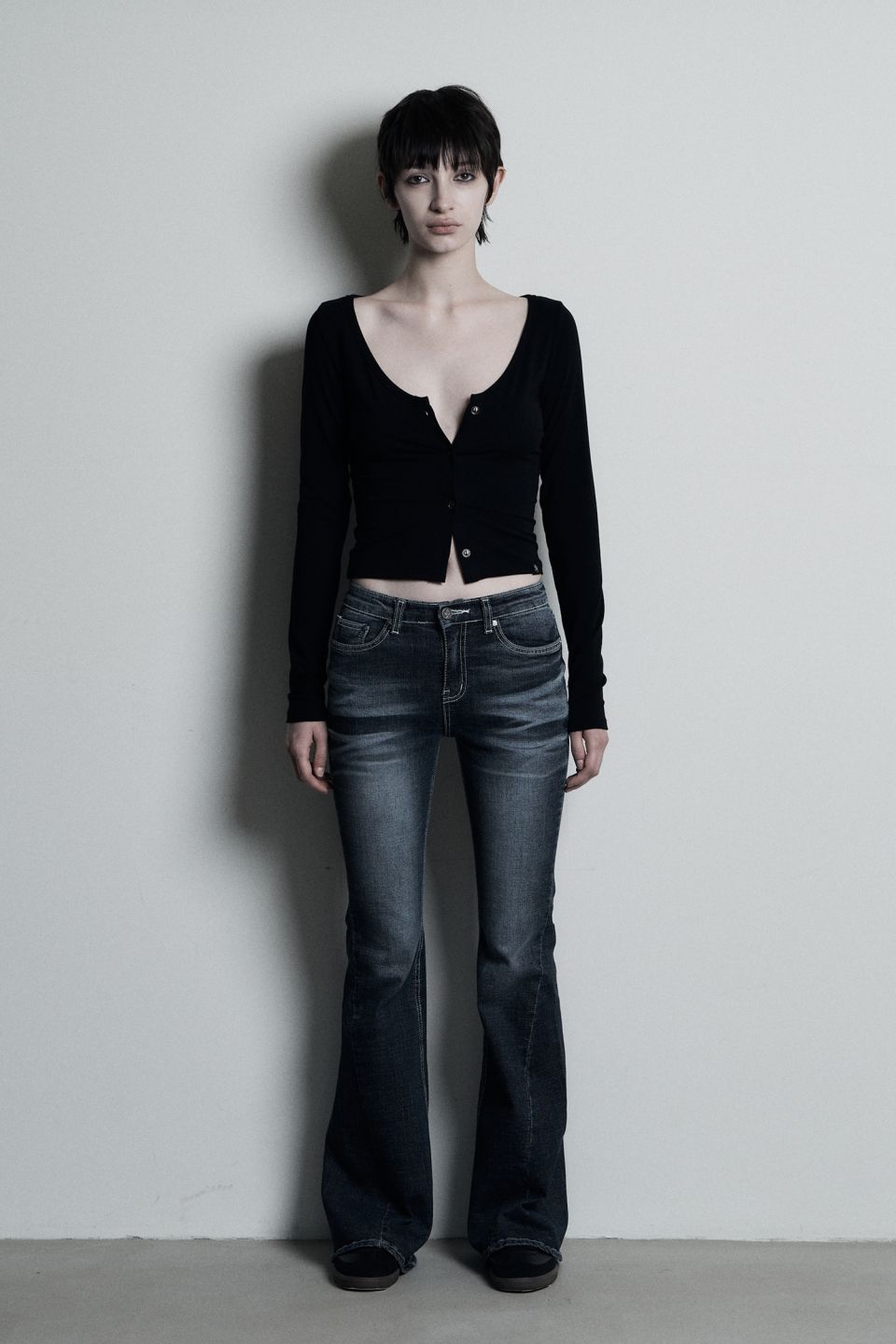 MUSINSA | SYNERJYN CAT WASHING DENIM PANTS DEEP BLUE