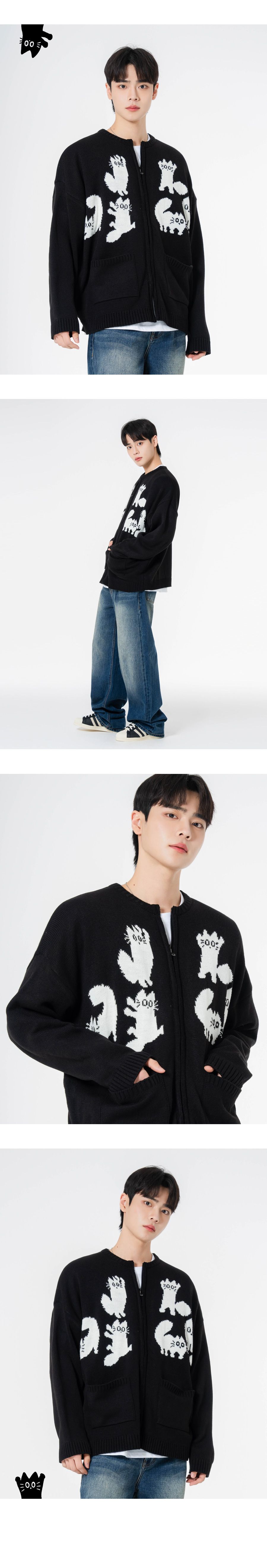 MUSINSA公式 | MOZMOZ ジョイフルキトンツーウェイニットジップアップ