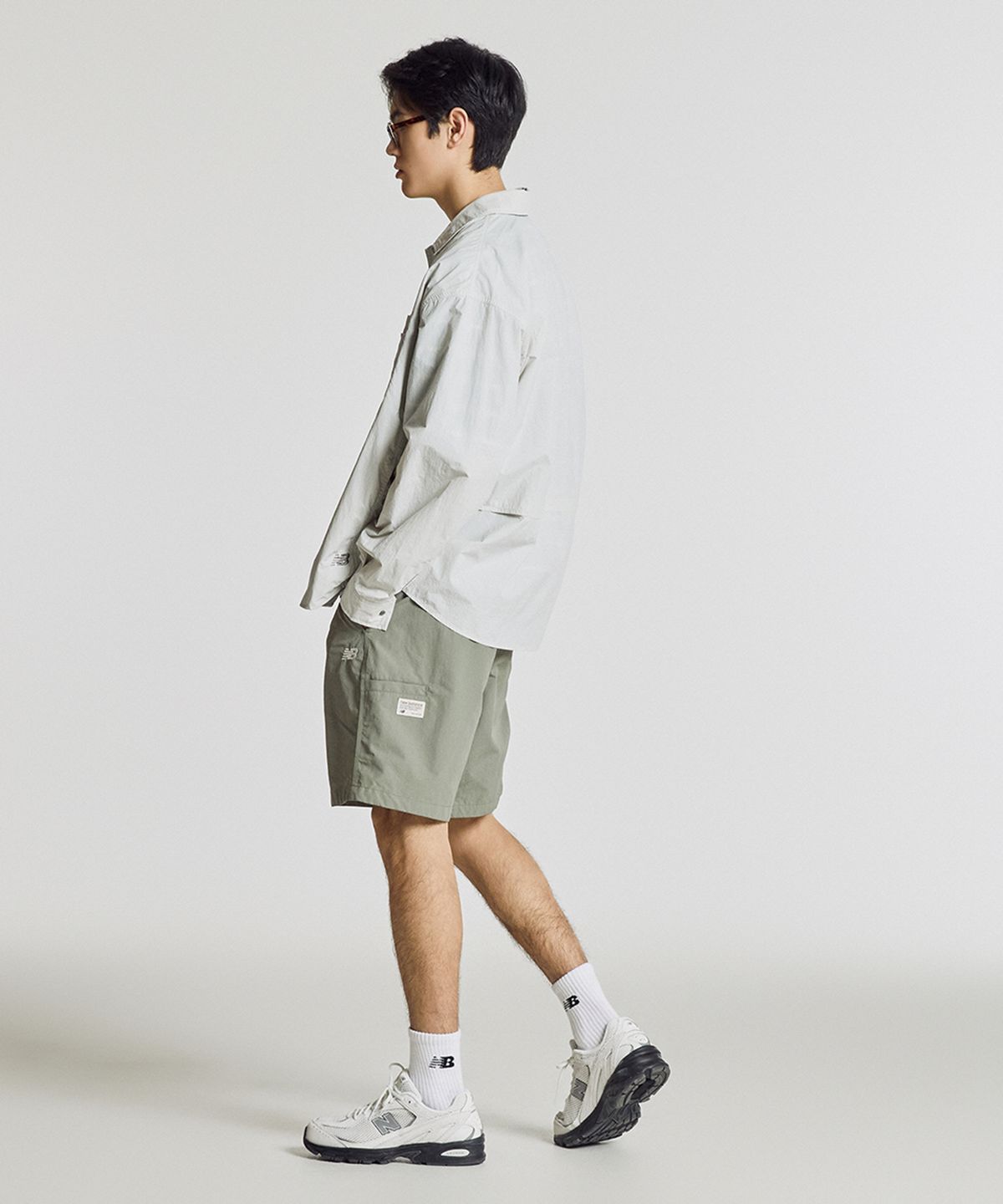 뉴발란스(NEW BALANCE) NBNVG31443 / UNI 헤리티지 4.5부 쇼츠 (KHAKI)