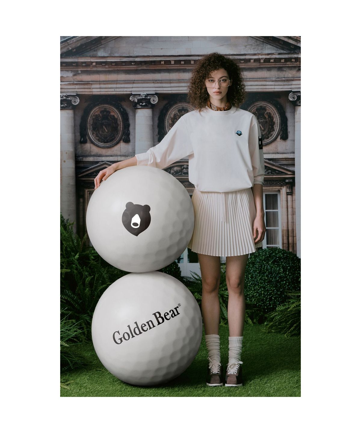 골든베어(GOLDEN BEAR) (WOMEN) Basic Pleats Skirt  _G5KCM25221IVX
