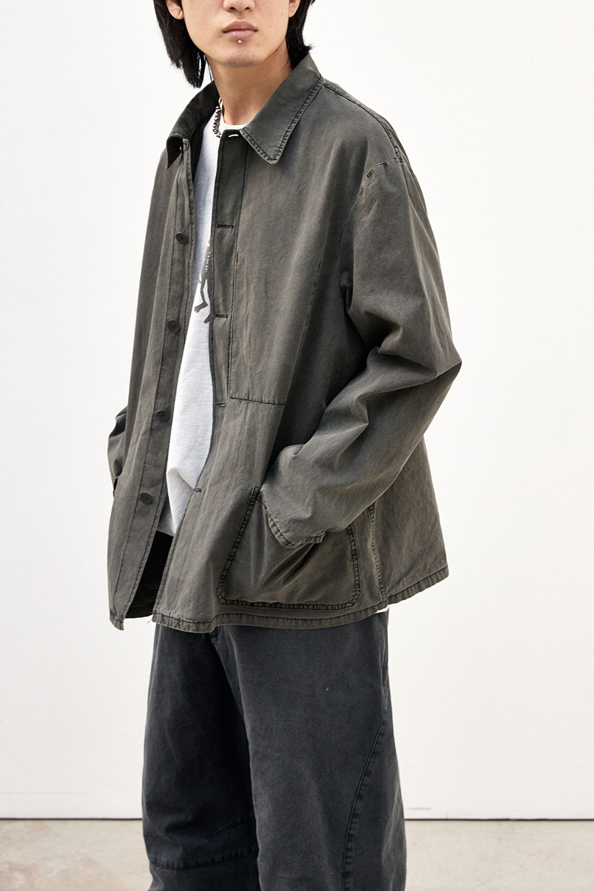 해칭룸(HATCHINGROOM) Chore Jacket Charcoal