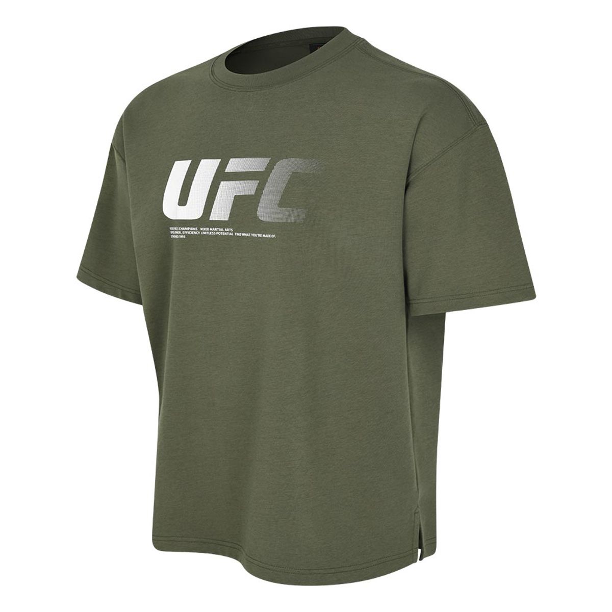 유에프씨 스포츠(UFC SPORT) UFC 제로 100 오버핏 반팔 티셔츠 다크카키 U4SSW2312DK