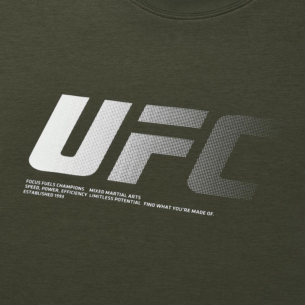 유에프씨 스포츠(UFC SPORT) UFC 제로 100 오버핏 반팔 티셔츠 다크카키 U4SSW2312DK