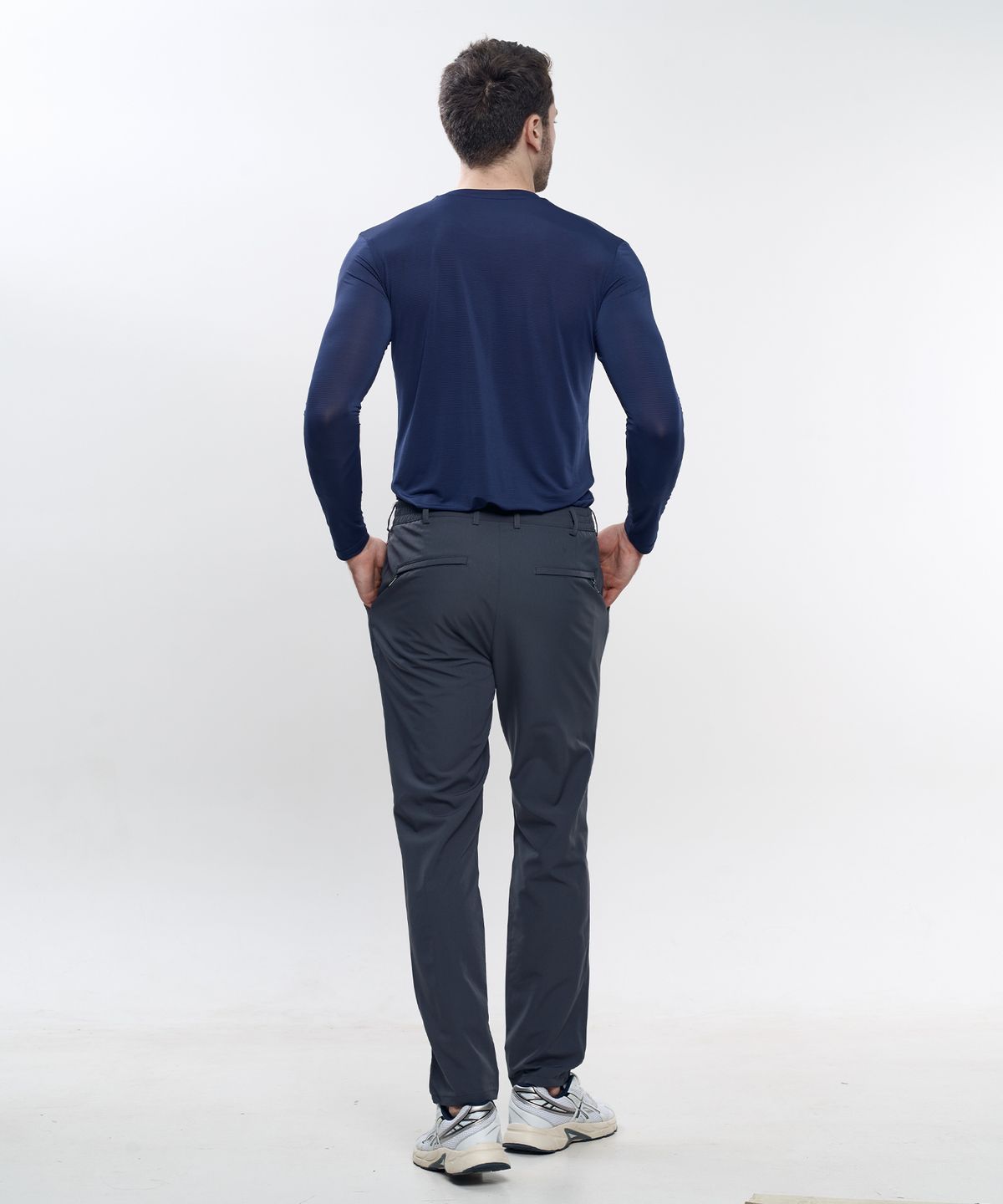 엑스트라스포티(EXTRASPORTY) 커리어 남성 이중직 무지 팬츠 3 Colors