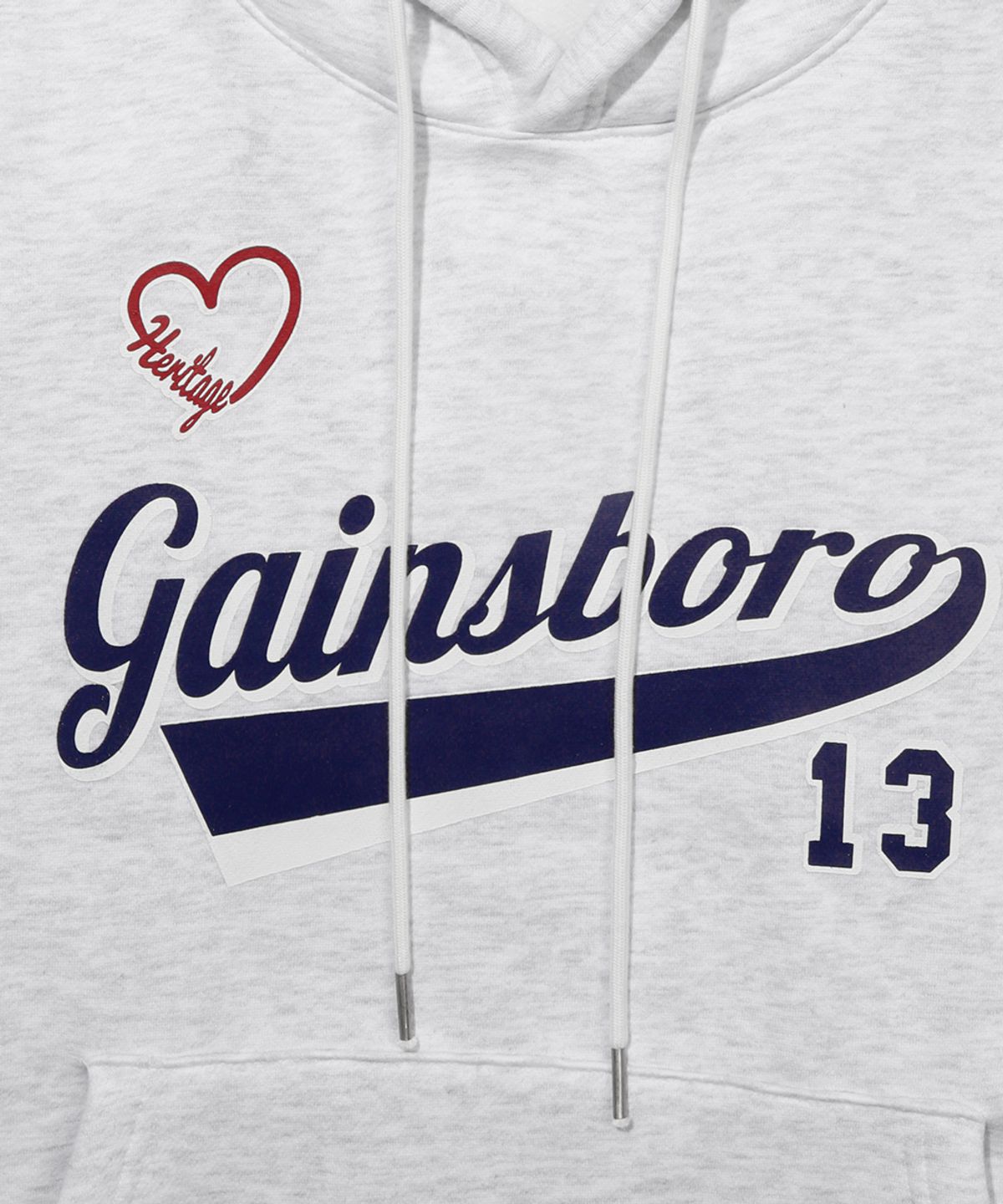 게인스보로(GAINSBORO) LOVE 팀로고 후드티_화이트멜란지