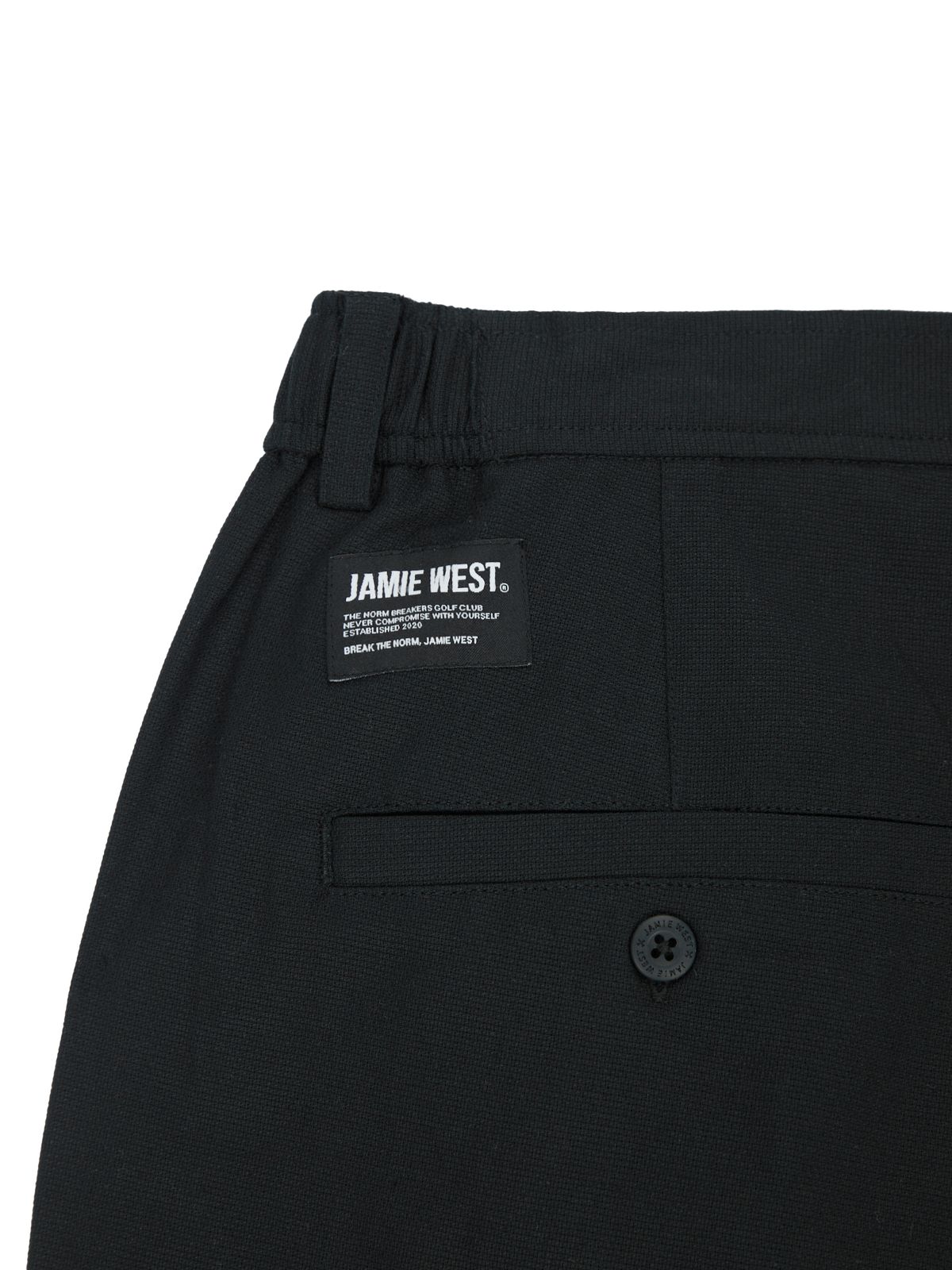 제이미웨스트(JAMIE WEST) 원턱 와이드 스트링 팬츠 (블랙)