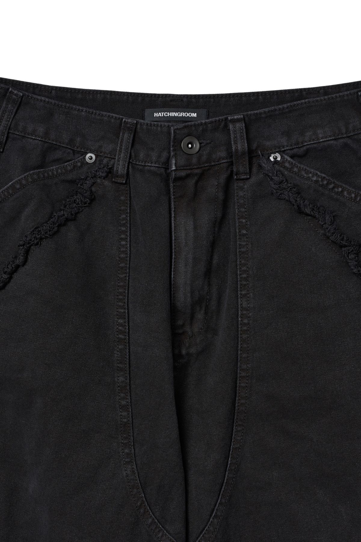 해칭룸(HATCHINGROOM) VTG Double knee Pants Black