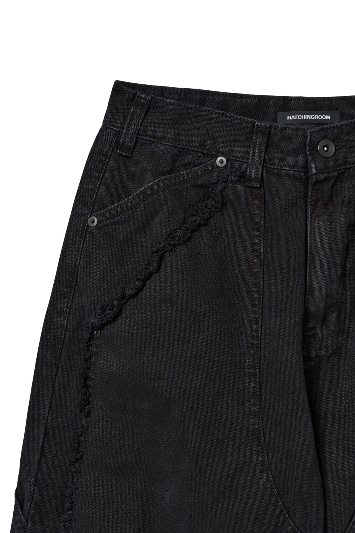 해칭룸(HATCHINGROOM) VTG Double knee Pants Black